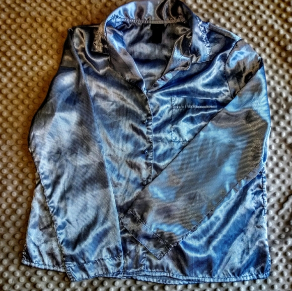 Seceret Treasures Pajama's Size Large Blue Silky - Picture 3 of 13